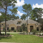 Country Custom house with trees around